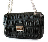 Prada Women's Black Leather Gaufre Shoulder Bag BT0939
