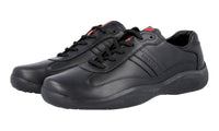 Prada Men's Black Leather Americas Cup Sneaker DNC096
