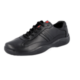 Prada Men's Black Leather Americas Cup Sneaker DNC096