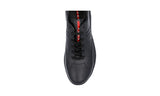 Prada Men's Black Leather Americas Cup Sneaker DNC096