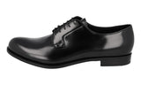 Prada Men's Black Leather Derby Business Shoes DNC099
