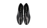 Prada Men's Black Leather Derby Business Shoes DNC099