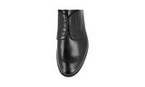 Prada Men's Black welt-sewn Leather Derby Business Shoes DNC099