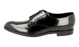 Prada Men's Black Brushed Spazzolato Leather Business Shoes DNC100