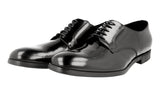 Prada Men's Black Brushed Spazzolato Leather Business Shoes DNC100