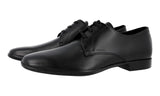 Prada Men's Black Leather Derby Business Shoes DNC102