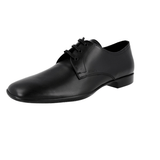 Prada Men's Black Leather Derby Business Shoes DNC102