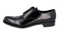 Prada Men's Black welt-sewn Leather Derby Business Shoes DNC103
