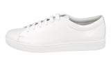 Prada Men's White Leather Spazzolato Downtown Sneaker DNC112