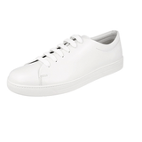 Prada Men's White Leather Spazzolato Downtown Sneaker DNC112
