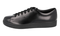 Prada Men's Black Brushed Spazzolato Leather Sneaker DNC112