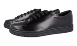 Prada Men's Black Brushed Spazzolato Leather Sneaker DNC112