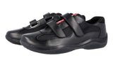 Prada Women's Black Leather Americas Cup Sneaker DNC635
