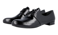 Prada Women's Black Leather Lace-up Shoes DNC645