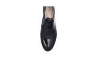 Prada Women's Black Leather Lace-up Shoes DNC645