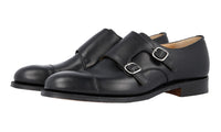 Church's Men's Black welt-sewn Leather Cowes Paddock Monk Strap Business Shoes EOB029
