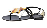 Prada Women's Black Leather Sandals Etro B