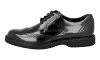 Hogan Men's Black Full Brogue Leather Derby Business Shoes HXM217