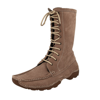 Bottega Veneta Men's Grey Leather Boots Ice