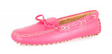 Car Shoe by Prada Women's Pink Leather Loafers KDD006