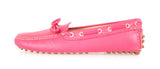 Car Shoe by Prada Women's Pink Leather Loafers KDD006