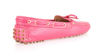 Car Shoe by Prada Women's Pink Leather Loafers KDD006