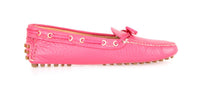 Car Shoe by Prada Women's Pink Leather Loafers KDD006