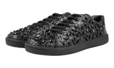 Car Shoe by Prada Women's Black Leather Sneaker KDE59M