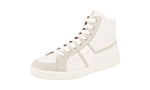 Car Shoe by Prada Women's KDT46K 3O9U F0009 Leather High-Top Sneaker