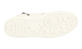 Car Shoe by Prada Women's White Leather High-Top Sneaker KDT46K