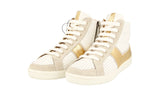 Car Shoe by Prada Women's White Leather Sneaker KDT46K