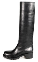 Car Shoe by Prada Women's Black welt-sewn Leather Boots KDW821