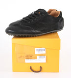 Car Shoe by Prada Men's Black Leather Sneaker KUE696