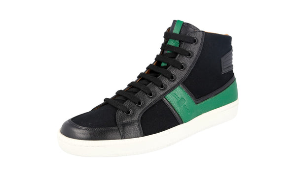 Car Shoe by Prada Men's KUT717 010 F0002 Leather Sneaker