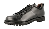 Car Shoe by Prada Men's KUT755 6I8 F0002 Heavy-Duty Rubber Sole Leather Lace-up Shoes