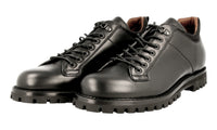 Car Shoe by Prada Men's Black Heavy-Duty Rubber Sole Leather Lace-up Shoes KUT755