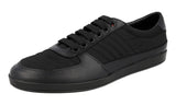 Prada Men's LI0679 999 F0002 Saffiano Leather Nylon Sneaker