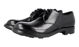 Prada Men's Black welt-sewn Leather Derby Business Shoes PCU009