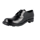 Prada Men's Black welt-sewn Leather Derby Business Shoes PCU009