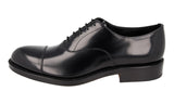 Prada Men's Black welt-sewn Leather Welt Sewn Rahmengenaeht Cap Toe Oxford Business Shoes PCU010
