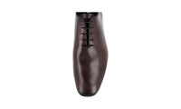 Prada Men's Brown Leather Oxford Business Shoes PCU010