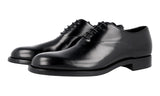 Prada Men's Black welt-sewn Leather Oxford Business Shoes PCU010