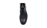 Prada Men's Black welt-sewn Leather Oxford Business Shoes PCU010