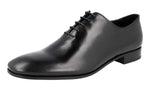Prada Men's PCU010 999 FOVVV Leather Business Shoes