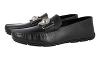 Prada Men's Black Leather Driving Loafer Loafers PE0550