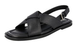 Prada Men's PE0576 3E0N F0002 Saffiano Leather Leather Sandals