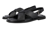 Prada Men's Black High-Quality Saffiano Leather Sandals PE0576
