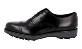 Prada Men's Black Full Brogue Leather Oxford Business Shoes PE0581