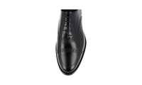Prada Men's Black Full Brogue Leather Oxford Business Shoes PE0581