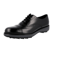 Prada Men's Black Full Brogue Leather Oxford Business Shoes PE0581